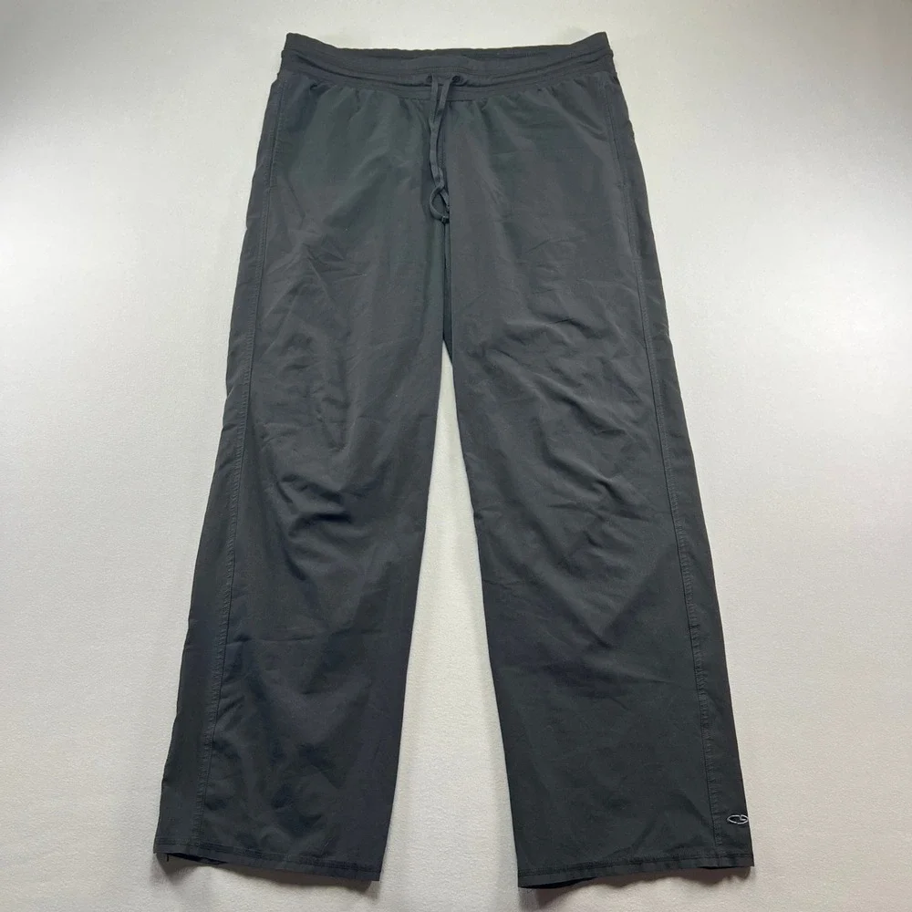 C9 by Champion Pants Women Large Black Stretch Wide Leg Athletic Yoga Drawstring